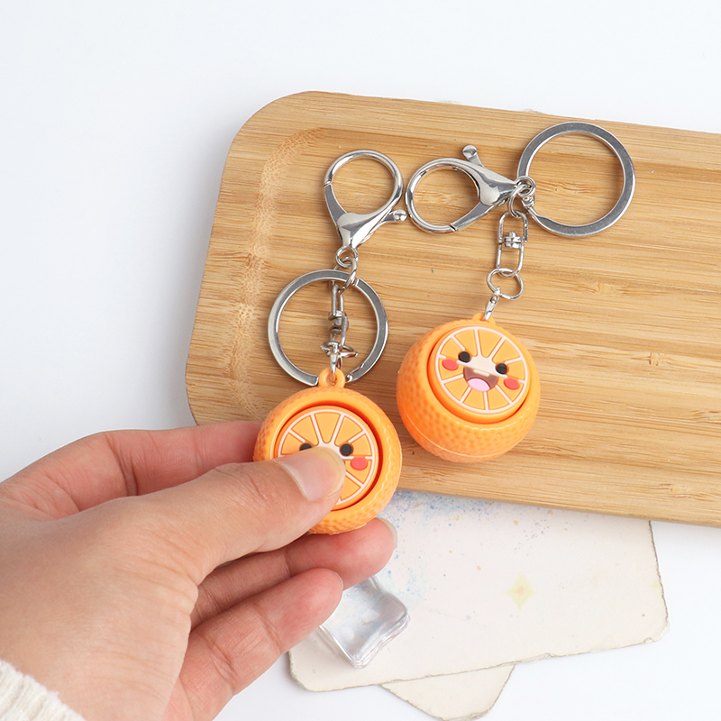 Naughty Orange Fidget Clicker Keychain,Anti Stress Clicker